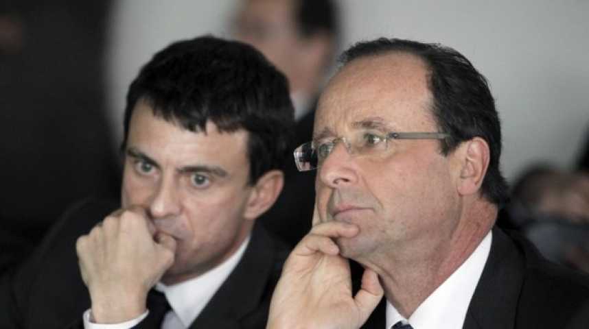 Illustration pour la vidéo Sondage : Hollande et Valls enregistre un nouveau record d'impopularité auprès des Français