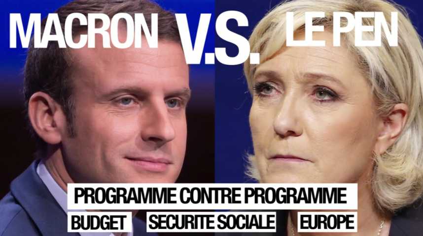 Illustration pour la vidéo Macron vs Le Pen : programme contre programme