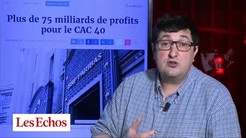 Illustration pour la vidéo Plus de 75 milliards de profits pour le CAC 40 en 2016