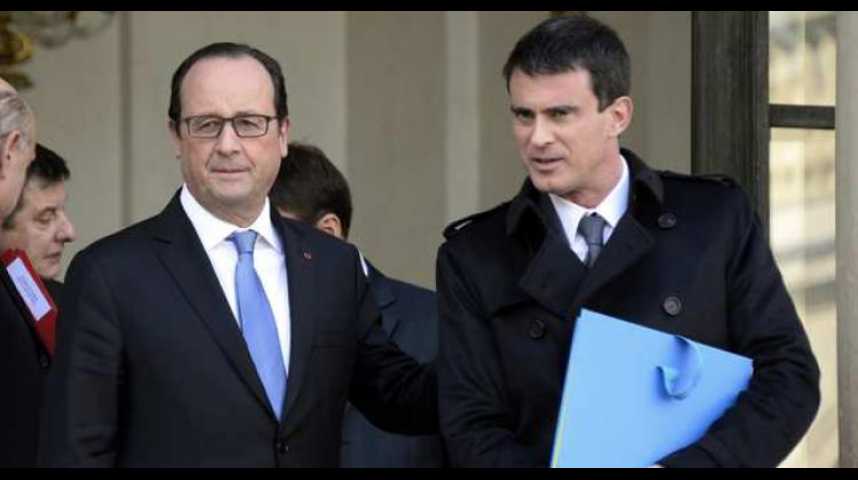 Illustration pour la vidéo Hollande et Valls bénéficient d'une légère embellie de cote de confiance