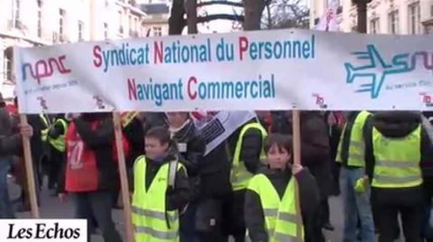 Illustration pour la vidéo Les personnels de l?aérien défendent leur droit de grève