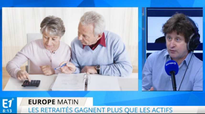 Illustration pour la vidéo Les retraités gagnent plus que les actifs