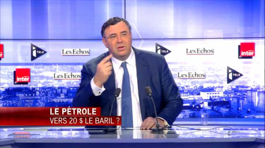Illustration pour la vidéo Patrick Pouyanné : "Je répercute au centime près la baisse du prix du baril"