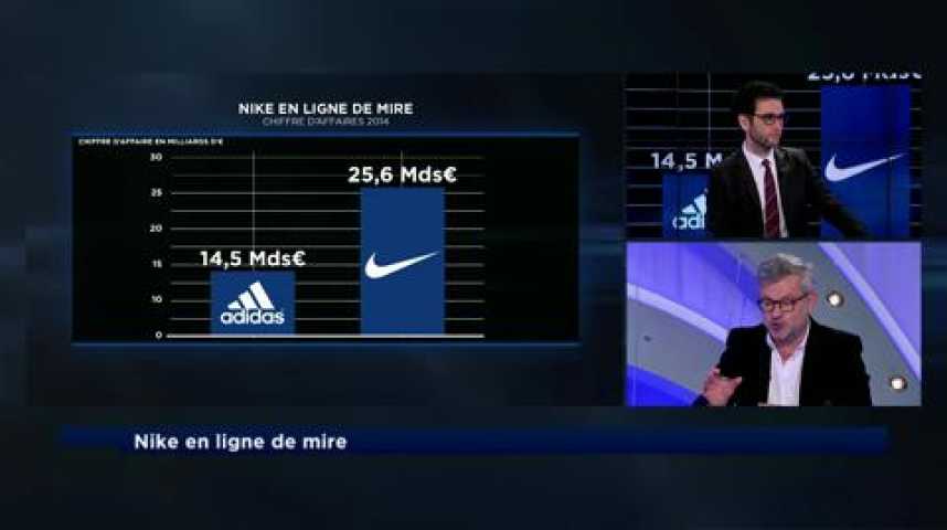 Illustration pour la vidéo Adidas engage la poursuite contre Nike