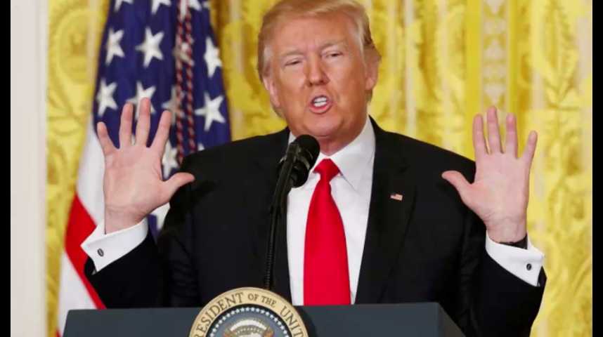 Illustration pour la vidéo Donald Trump affirme avoir "hérité d'une situation chaotique" et attaque les médias