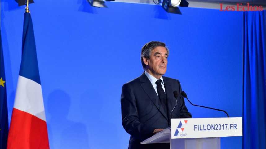 Illustration pour la vidéo Sondage : Fillon et Hamon en grande difficulté à sept semaines de la présidentielle