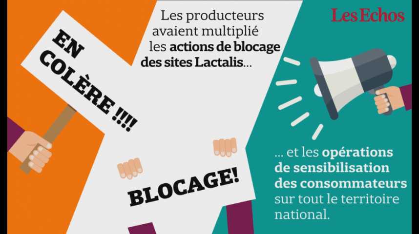 Illustration pour la vidéo Les producteurs de lait et Lactalis ont trouvé un accord à 290 euros en moyenne la tonne