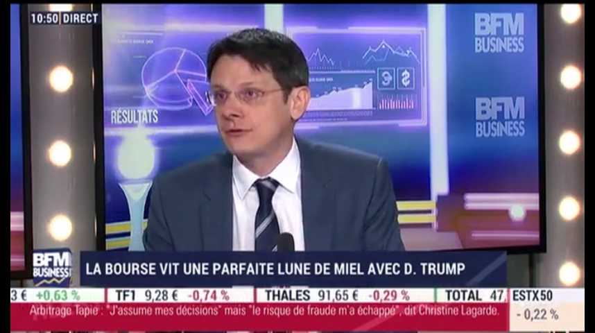 Illustration pour la vidéo La Bourse vit sa "Lune de miel" avec Trump