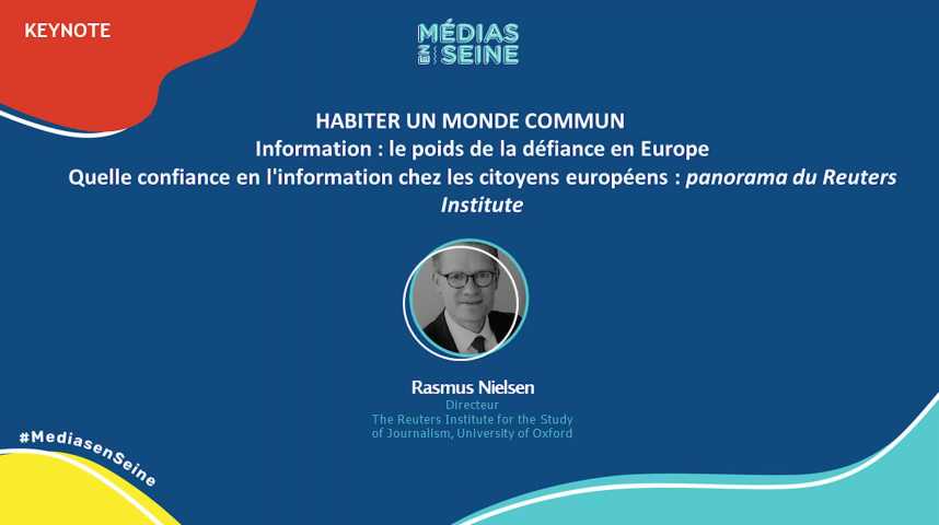 Illustration pour la vidéo Information : le poids de la défiance en Europe. Quelle confiance en l'information chez les citoyens européens : panorama du Reuters Institute.