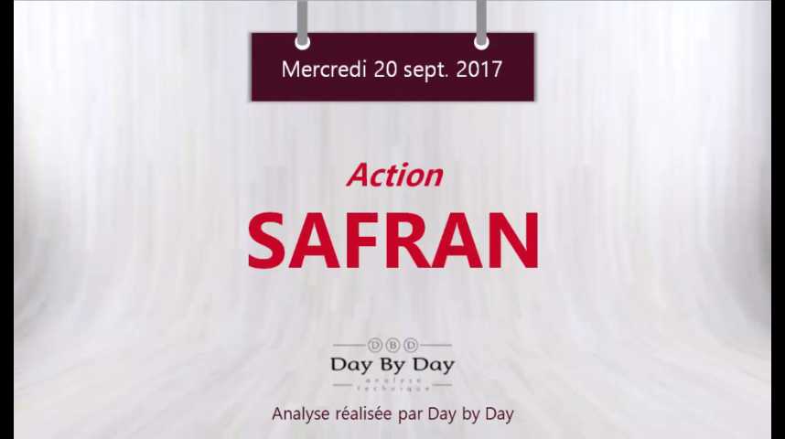 Illustration pour la vidéo Action Safran - vers le haut de son canal haussier - Flash Analyse IG 20.09.2017