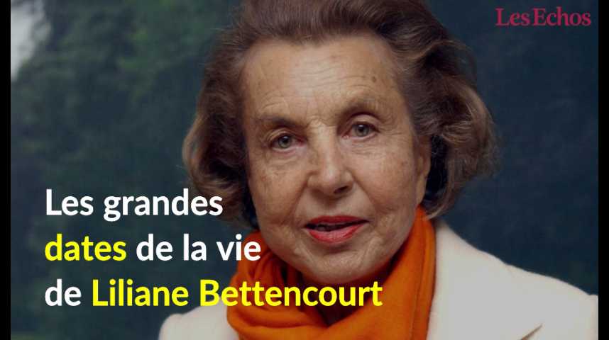 Illustration pour la vidéo Les grandes dates de la vie de Liliane Bettencourt
