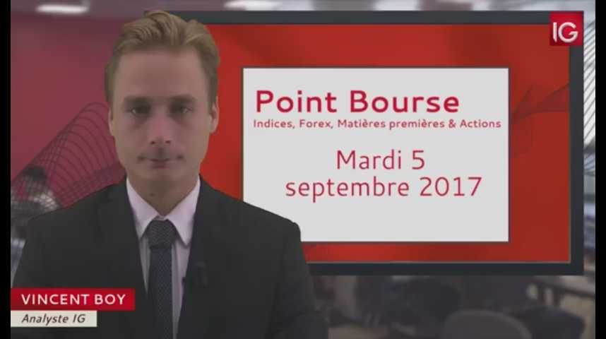 Illustration pour la vidéo Point Bourse du mardi 5 septembre 2017