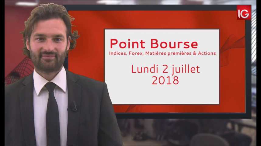 Illustration pour la vidéo Point Bourse IG du lundi 2 juillet