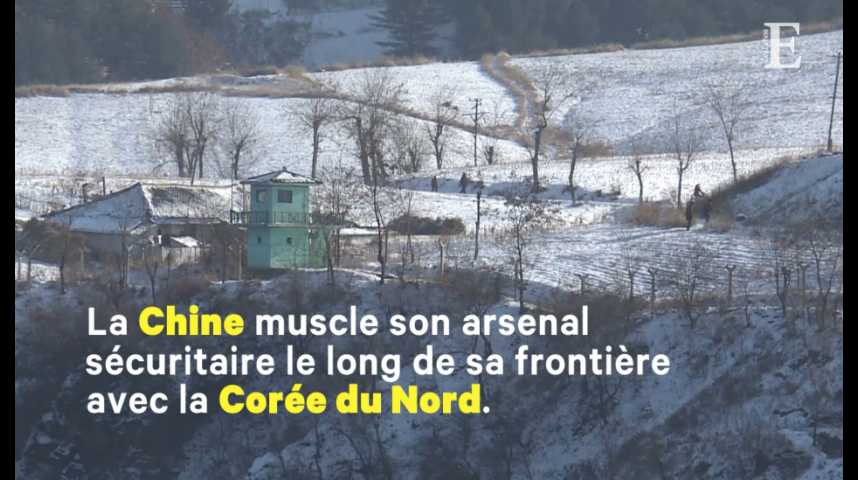 Illustration pour la vidéo Les Chinois sur le qui-vive à la frontière nord-coréenne
