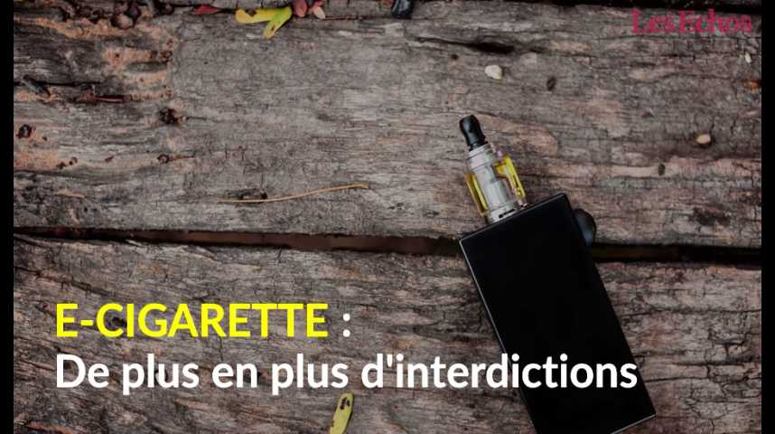 Illustration pour la vidéo E-cigarette : de plus en plus d'interdictions