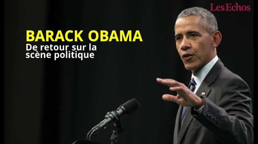 Illustration pour la vidéo Barack Obama de retour sur la scène politique