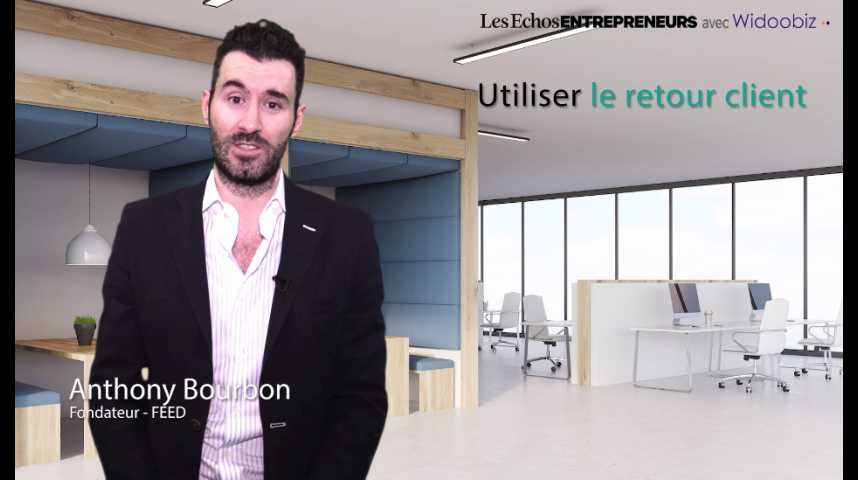 Illustration pour la vidéo Utiliser le retour client, par Anthony Bourbon de Feed