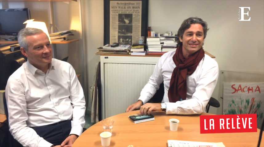 Illustration pour la vidéo La Relève: Caroline Roux rencontre Bruno Le Maire et Laurent Solly