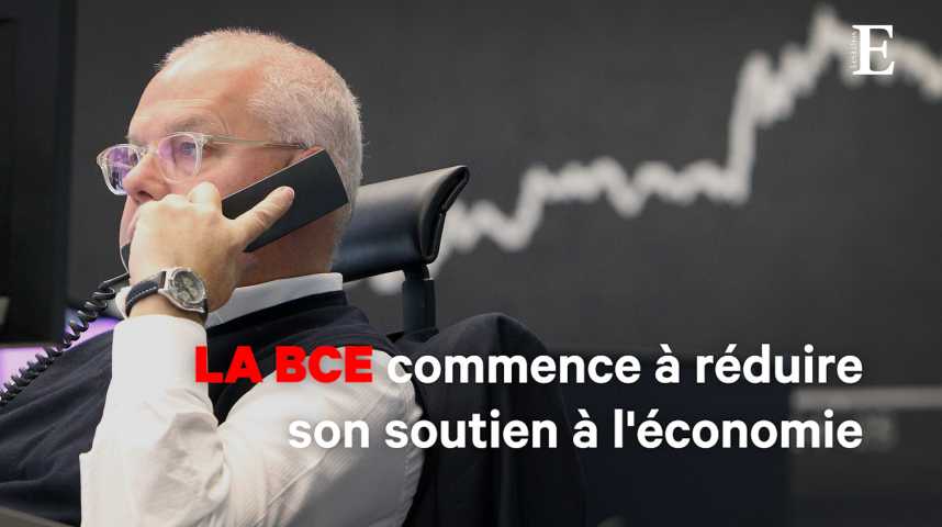 Illustration pour la vidéo La BCE commence à réduire son soutien à l'économie 