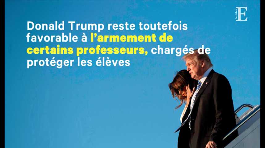 Illustration pour la vidéo Fusillade en Floride : virage surprise de Trump sur les armes