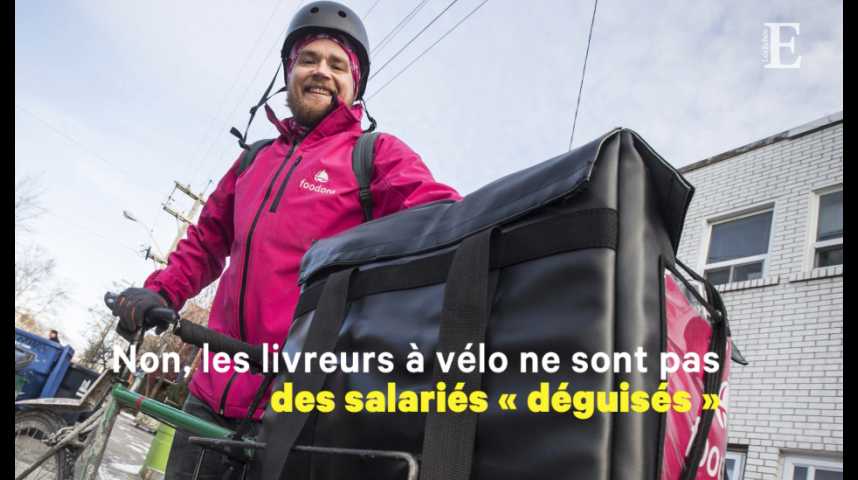 Illustration pour la vidéo Pour la justice, les livreurs à vélo sont bien des travailleurs indépendants