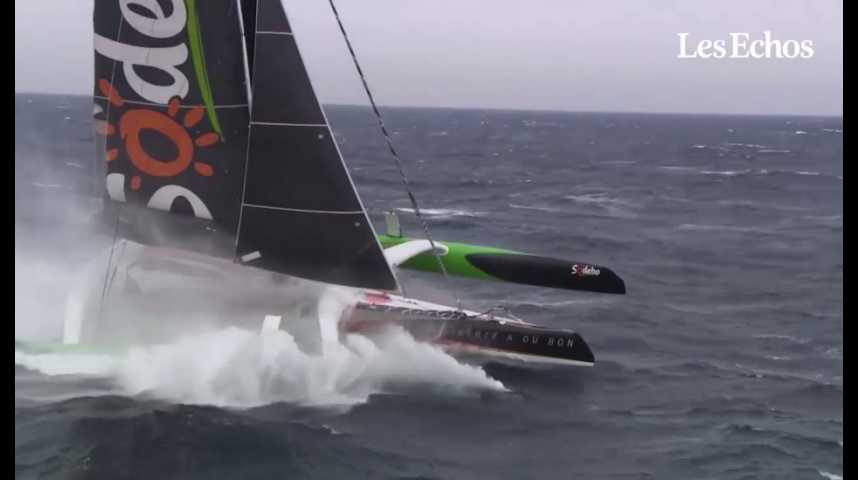 Illustration pour la vidéo Voile : Thomas Coville pulvérise le record de la traversée de l’Atlantique