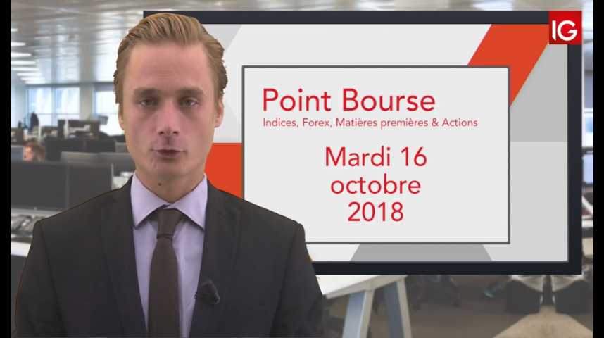 Illustration pour la vidéo Point Bourse IG du Mardi 16 octobre