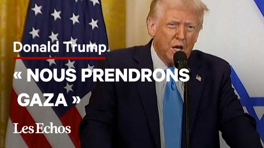 Illustration pour la vidéo Donald Trump veut transformer Gaza en « Côte d’Azur du Moyen-Orient » 