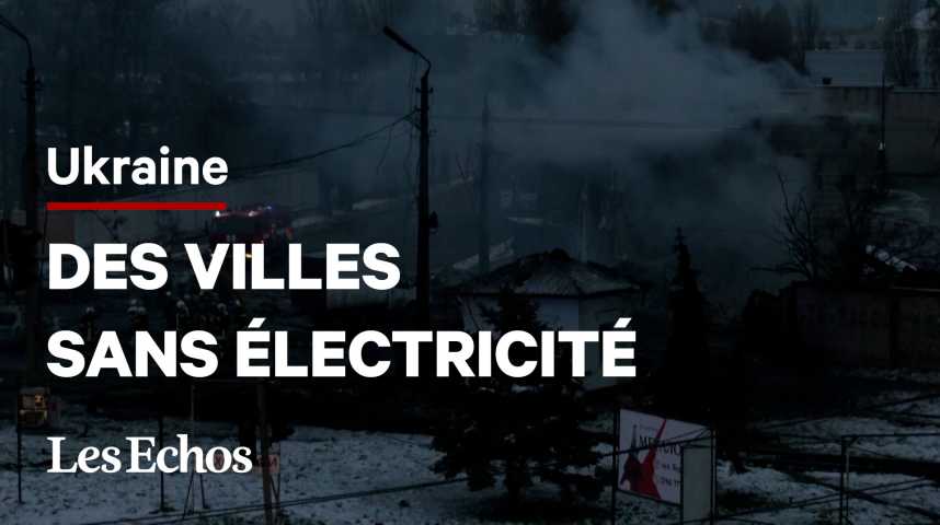 Illustration pour la vidéo Plusieurs villes d’Ukraine sans eau ni électricité après des frappes russes