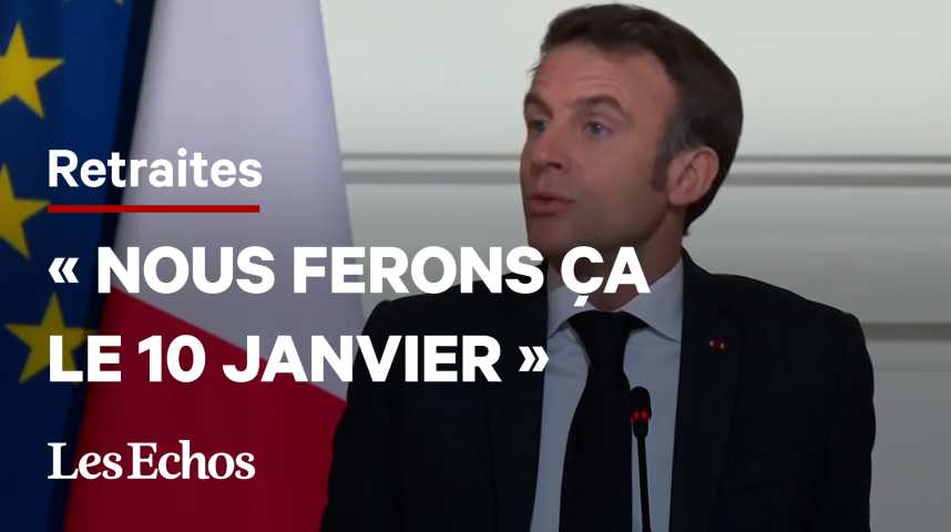 Illustration pour la vidéo Emmanuel Macron décale la présentation de la réforme des retraites 