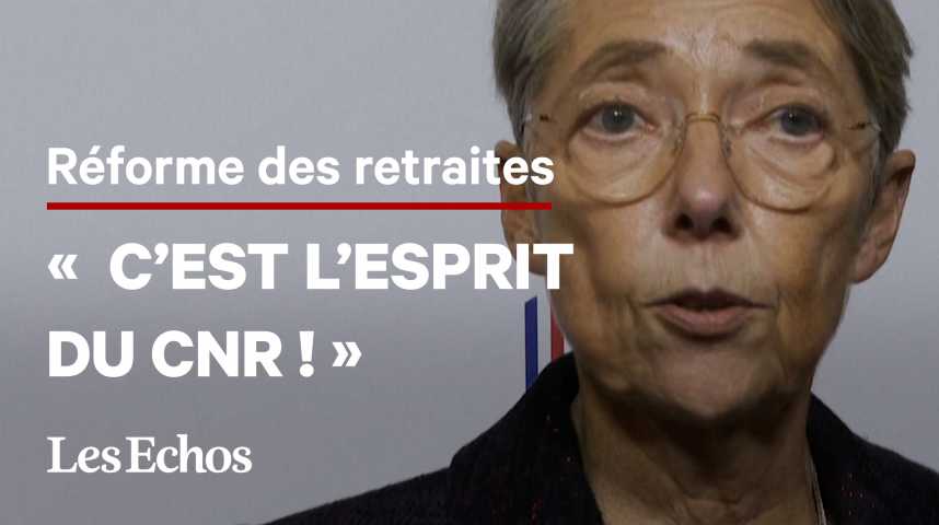 Illustration pour la vidéo « Le calendrier global » de la réforme des retraites n’est pas remis en cause, selon Elisabeth Borne