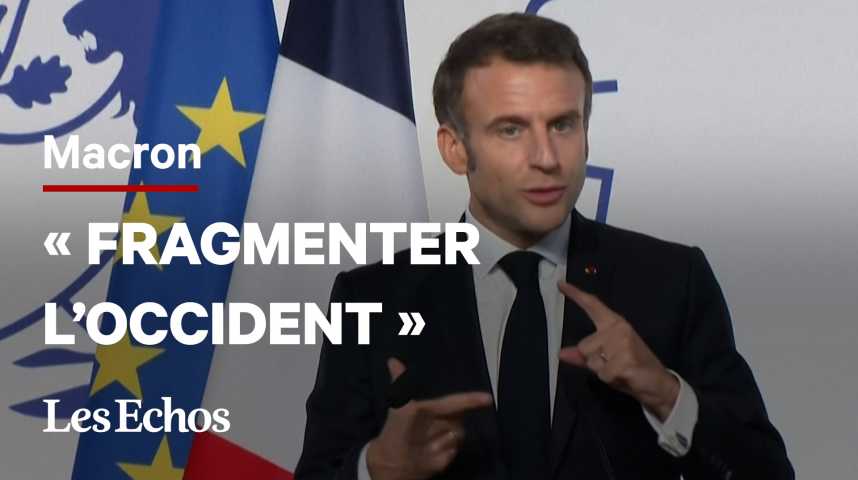Illustration pour la vidéo « Des choix qui vont fragmenter l'Occident » : Macron prévient Biden sur sa politique protectionniste