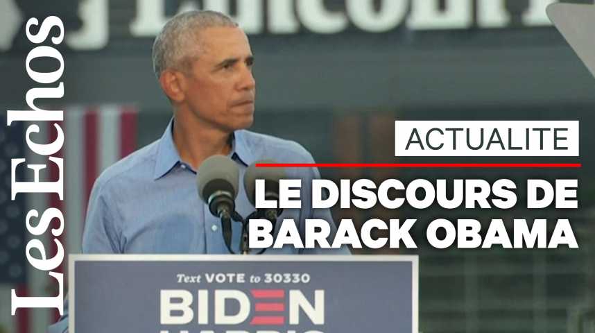 Illustration pour la vidéo Obama tacle Trump : « Tweeter devant la télévision ne règle pas les problèmes »