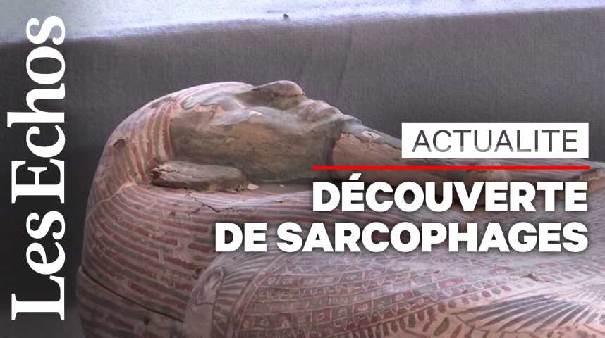 Illustration pour la vidéo L'Egypte dévoile plus de cent sarcophages intacts au sud du Caire