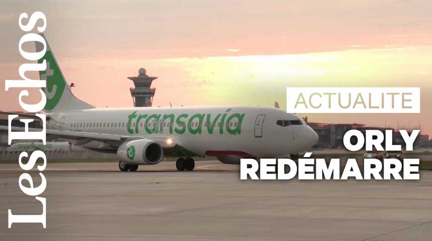 Illustration pour la vidéo L'aéroport d'Orly redémarre après un arrêt forcé de près de trois mois