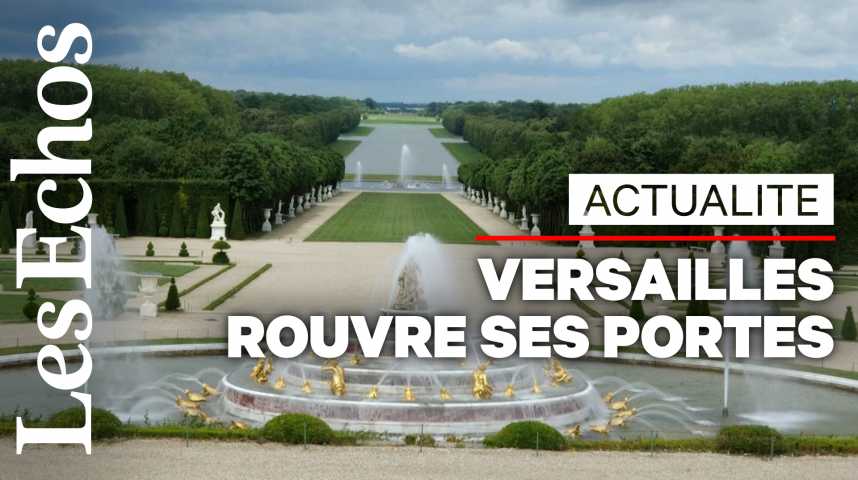Illustration pour la vidéo Le château de Versailles a rouvert ses portes avec nettement moins de visiteurs
