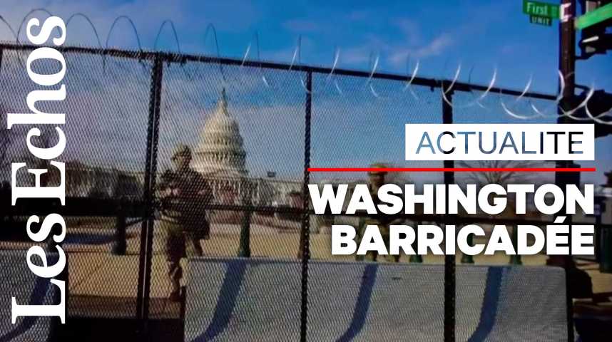 Illustration pour la vidéo Washington barricadée avant l'investiture de Joe Biden
