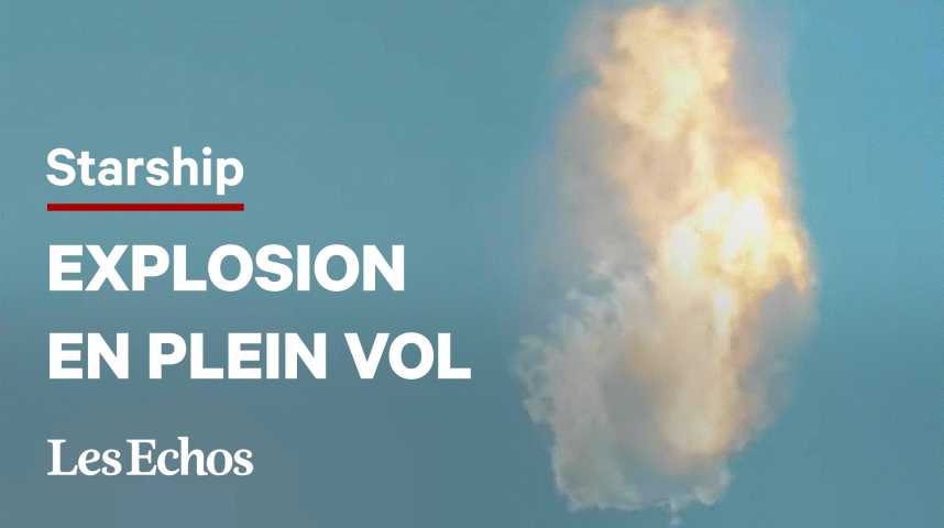 Illustration pour la vidéo Les images impressionnantes de l’explosion de la fusée Starship